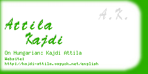 attila kajdi business card